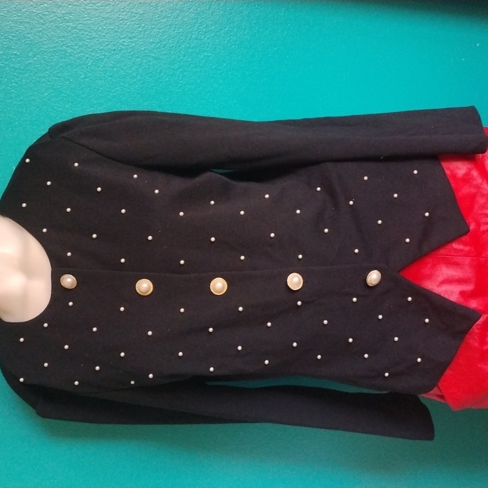 Leslie Fay Vintage Pearl Cardigan Jacket